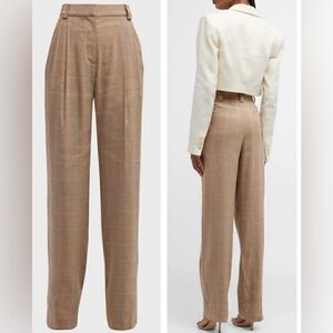 A.L.C. Beige Checkered Women's Trousers